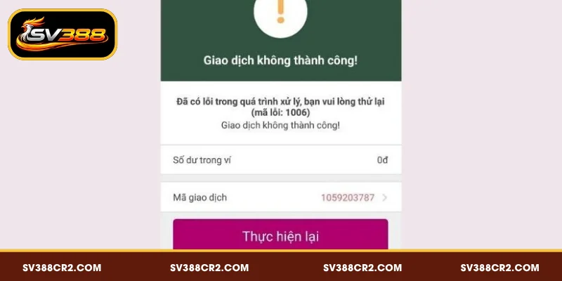 Nạp Tiền SV388 - Giao Dịch Linh Hoạt, Nhanh Chóng 5 Cập nhật các lỗi thường gặp khi nạp tiền SV388 và cách khắc phục hiệu quả